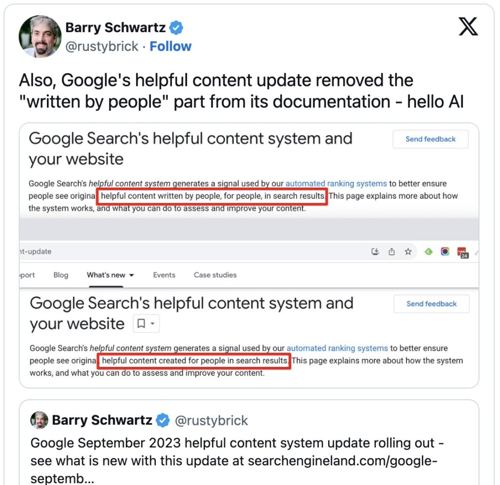 ai generated content for google